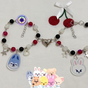 STRAY KIDS skzoo couple bracelets, skzoo charms, skzoo merch, skzoo charm, stray kids merch,stray kids jewelry, stray kids bracelets