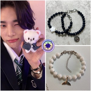 Stray Kids Hyunsung inspired bracelets and necklace,SKZ, y2k , stray kids jewelry, hyunjin, jisung,stray kids bracelet