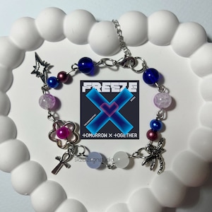 TXT inspired bracelet, Jewelry Bracelet, Vintage Coquette Design, tomorrow and together,temptation,the freeze  ,txt jewelry kpop merch