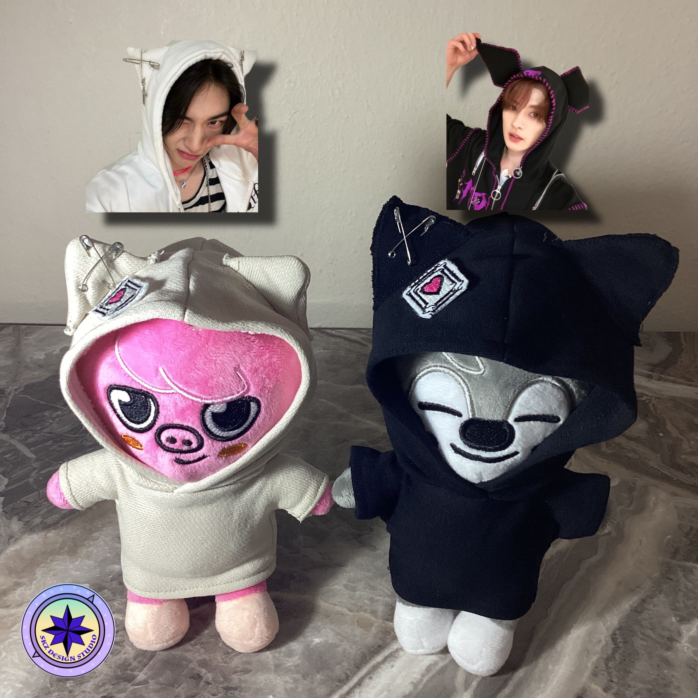 20cm Peluche Poupée Vêtements Tenue Accessoires pour Corée Kpop Exo Idol  Poupées Pyjama Panda Costume Vêtements Fans Cadeau Collection