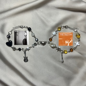 The Smiths and Deftones inspired matching bracelets, couple bracelets,gift for her,gift for him, magnetic bracelets