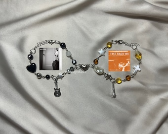 The Smiths and Deftones inspired matching bracelets, couple bracelets,gift for her,gift for him, magnetic bracelets