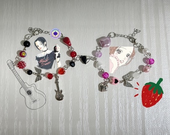Op Nana Hachi geïnspireerde armband, nana, hachi, anime-manga-sieraden, bijpassende armbanden voor nana, Valentijnsdagcadeaus