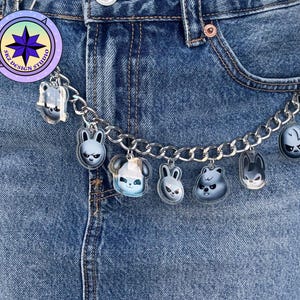 Stray Kids evil skzoo pant chains, stray kids merch, stray kids jewelry, skz jewelry, kpop jewelry,kpop merch,pant chains,evil skzoo charm