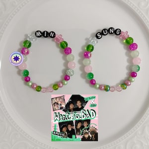Stray Kids Minsung Want so bad inspired couple bracelet, stray kids merch,skz jewelry, , StrayKids jewelry, kpop merch,