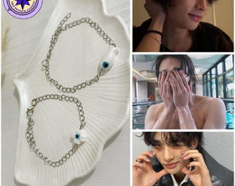 Stray Kids Hyunjin evil eye  bracelets and necklace,SKZ, stray kids jewelry, hyunjin,stray kids bracelet