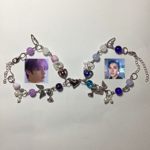 Stray Kids Minchan couple bracelet set, y2k, stray kids merch, jewelry, skz jewelry, Bang Chan, Lee Know , minchan jewelry