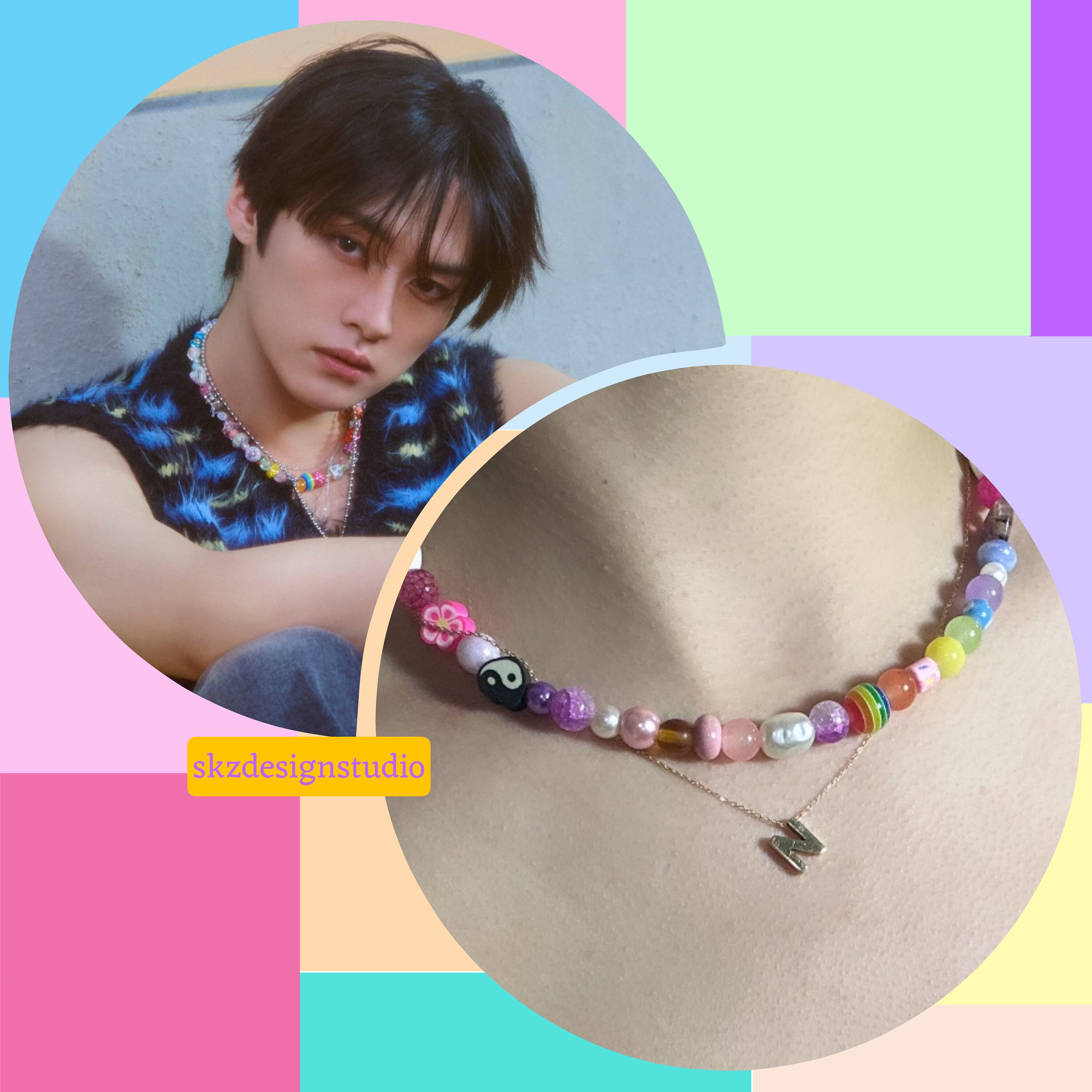 【Stray Kids アイエン着用】Yrr PEARL MULTI NECKLACE #62 Stray Kids Lee Know ATE Necklace, Straykids ATE, Lee Know