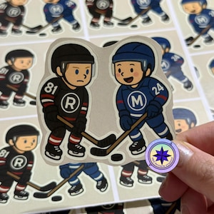 Heated Rivalry inspired couple stickers, hockey stickers