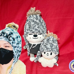 Stray Kids SKZOO Felix beanie , skzoo clothes ,20 cm doll outfit, stray kids, StrayKids Ate, Felix Ate beanie, chkchk boom