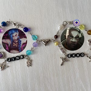 Timebomb inspired couple bracelet, Jinx and Ekko jewelry, matching bracelets, Arcane, Arcane bracelets, Timebomb bracelets, arcane couple