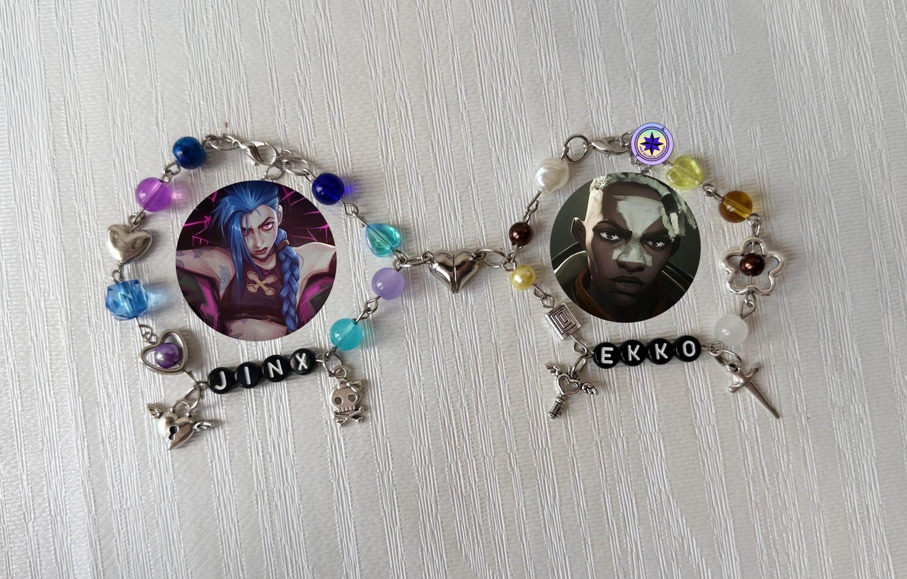 Timebomb Inspired Couple Bracelet, Jinx and Ekko Jewelry