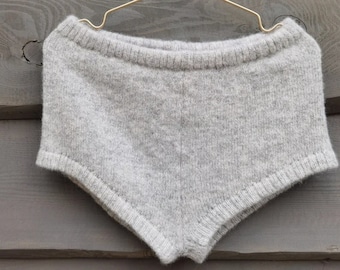 Ropa interior de lana / Hecha a mano / Lana orgánica pura / Pantalones cortos de lana