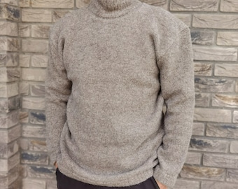 Wool Sweater | Handmade | Pure Organic Wool | Winter Clothes | Turtleneck
