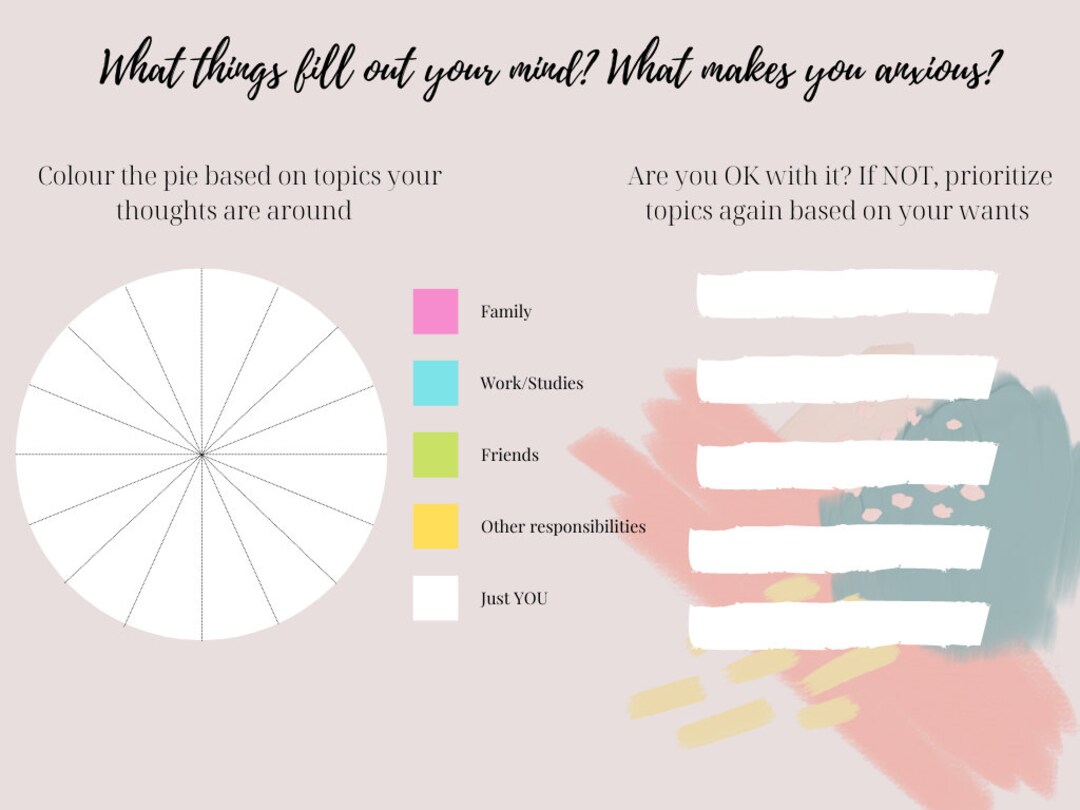 What Makes You Anxious Printable Exercise Etsy