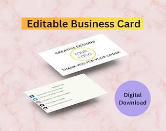 Business Card, Editable Business Card, Editable, Business Card Editable