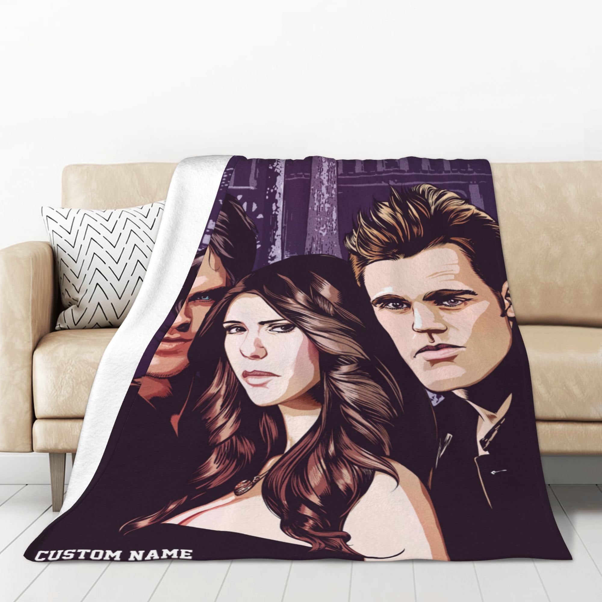 The Vampire Diaries Blanket Soft Warm Flannel Throw Custom Etsy