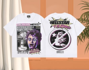 Hellstar T-Shirt, Printed Pattern Hellstar Shirt, Fashion Casual Couple Hip Hop Hellstar Short Sleeve Tee, Best Gifts Hellstar Tee | HS17G