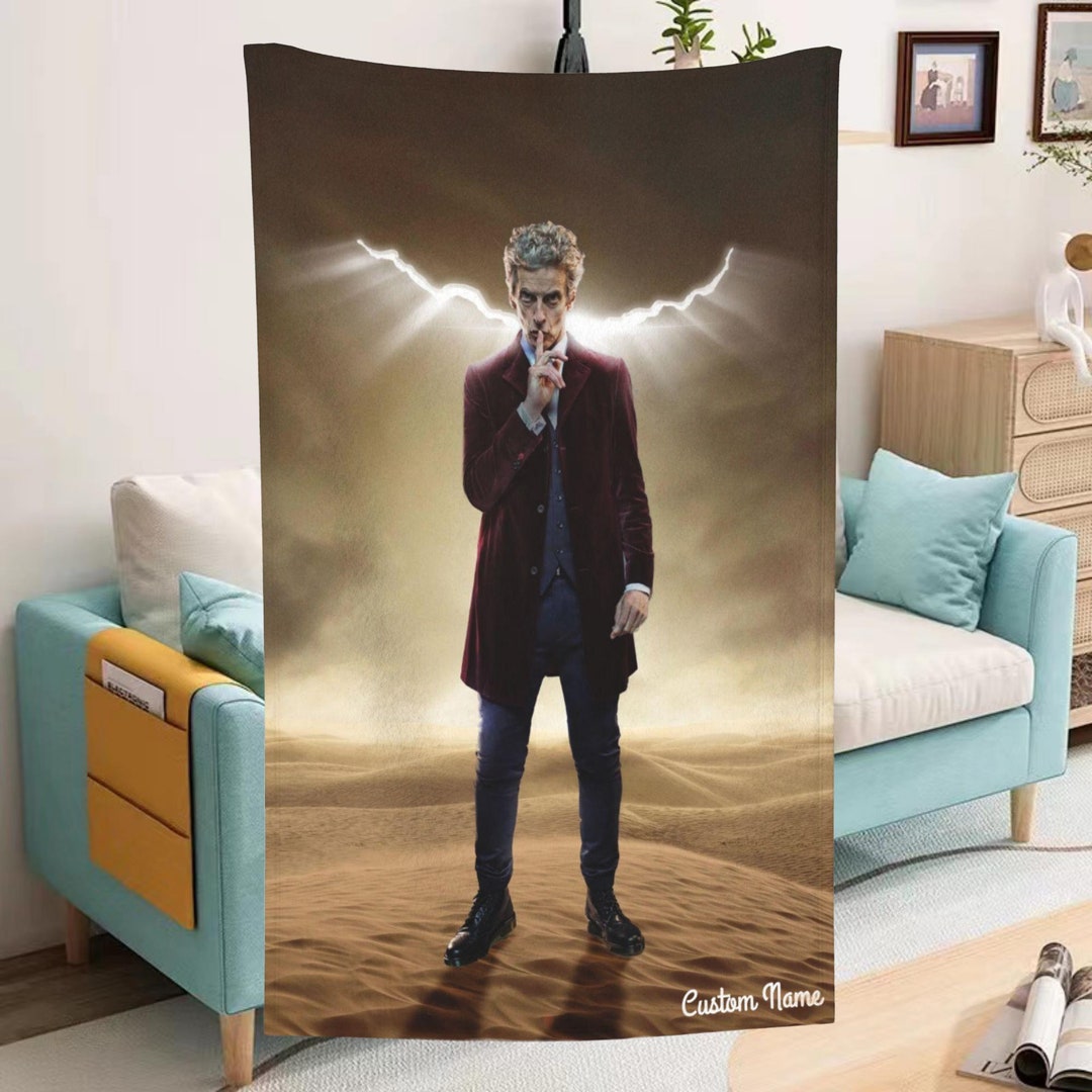 Doctor Who Blanket Soft Warm Flannel Throw Custom Name Blanket for Bed