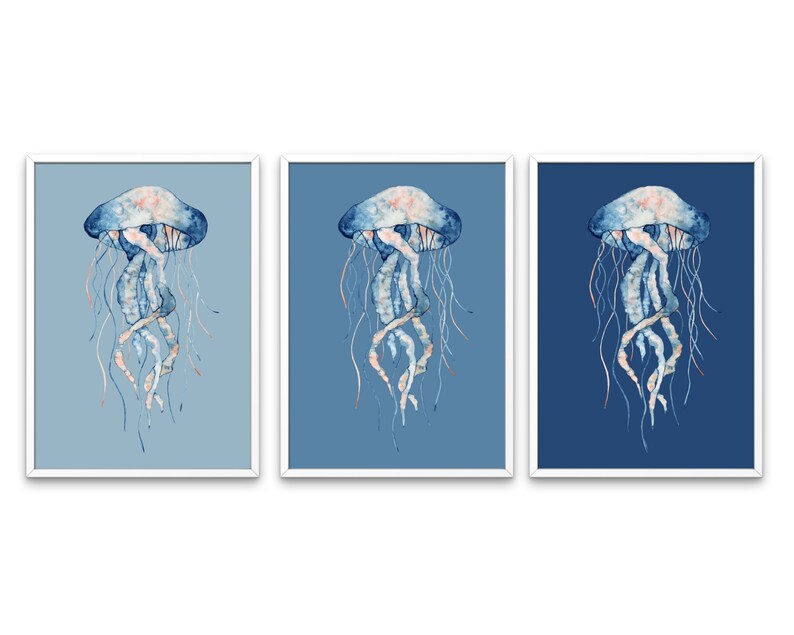 Printable Watercolor of Jellyfish / Wall Art - Etsy