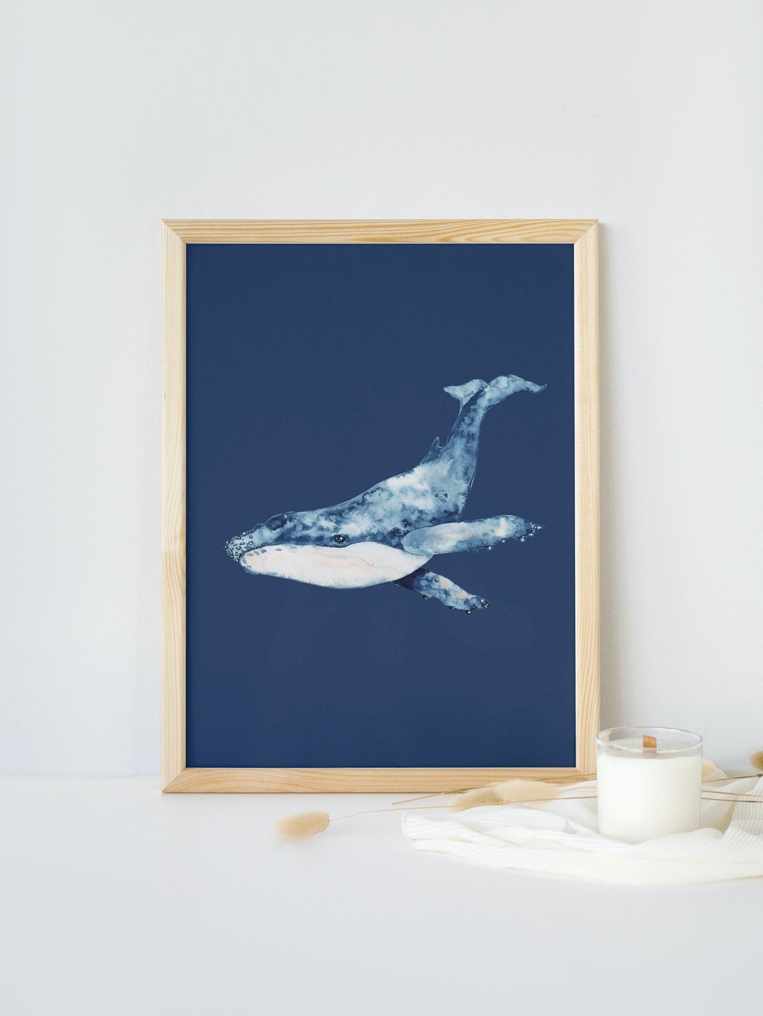 Printable Watercolor of Whale / Wall Art - Etsy