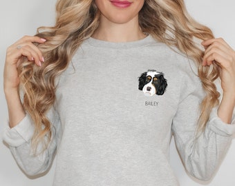 Felpa personalizzata Goldendoodle Doodle Dog Mom Maglione con Goldendoodle Labradoodle Bernedoodle Faccia con Nome Cane Maglietta personalizzata