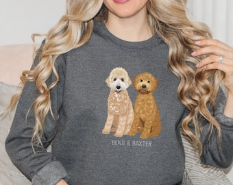 Felpa personalizzata Goldendoodle per la mamma del tuo cane Doodle con design Goldendoodle Labradoodle Bernedoodle con nome del cane personalizzato