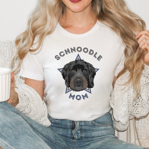 Cute Schnoodle Pet Dog Shirt, Personalized Doodle Owner T-Shirt Gift, Proud Dog Mom Tee, Custom Goldendoodle Labradoodle Aussie Doodle