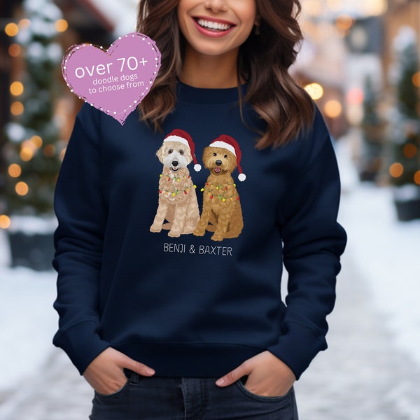 Goldendoodle Weihnachten Sweatshirt für Hundemutter Pullover Weihnachtsgeschenk für Golden Doodle Labradoodle Haustier Besitzer Weihnachtsshirt personalisierte Geschenke