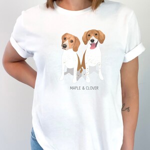 Beagle Personalized Shirt, Custom Dog Name T-Shirt Unisex Tee, Beagle Puppy Pet Owner Gifts,  Dog Mom Tshirt Dog Dad Gift Idea