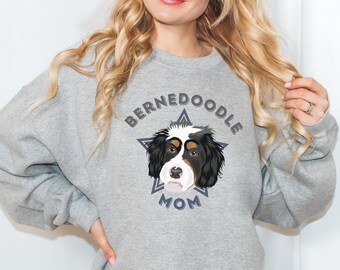 Uroczy sweter dla psa rasy bernedoodle, spersonalizowana koszulka dla właściciela berneńczyka, dumna mama psa, sweter z psami rasy bernedoodle, labradoodle, cavapoo
