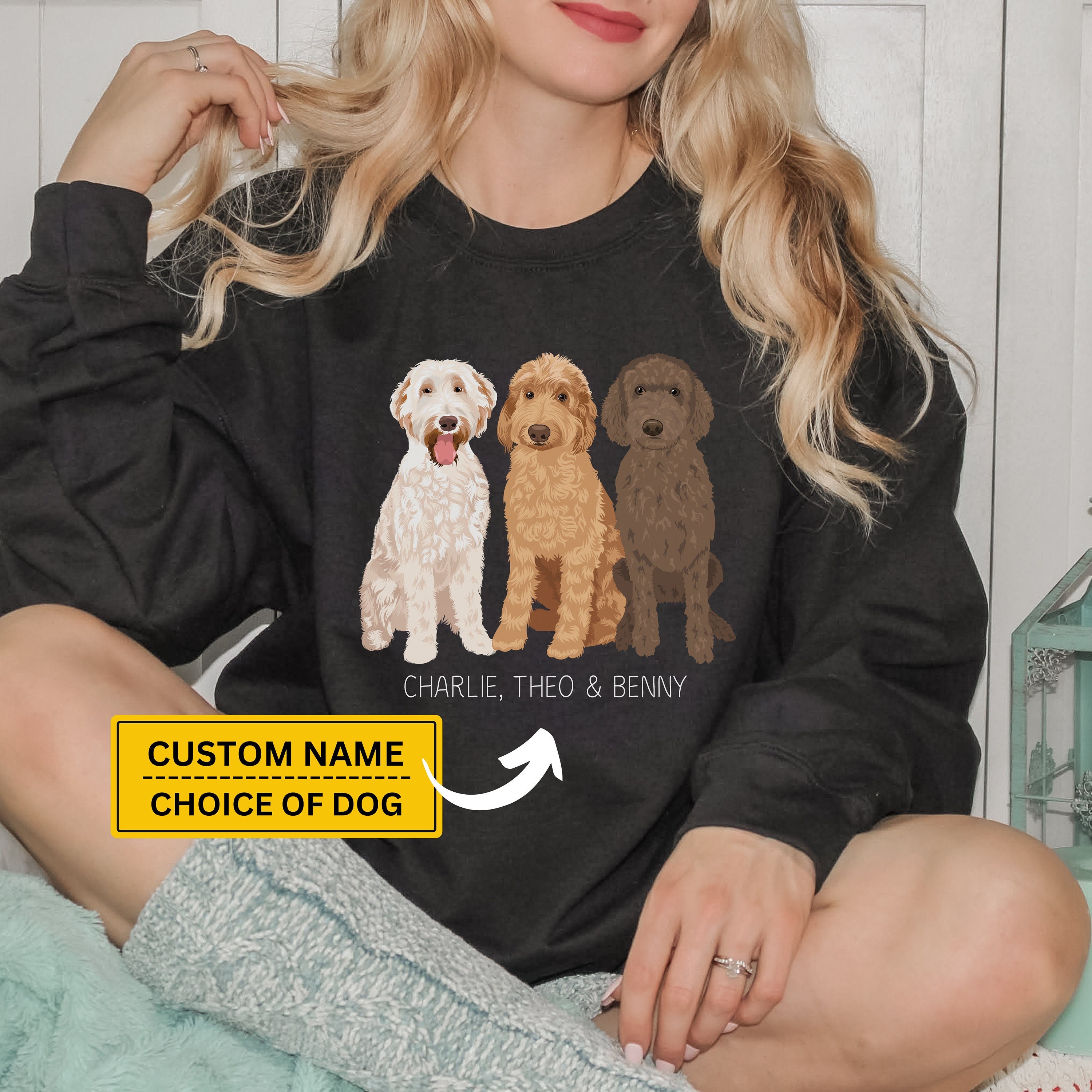 Goldendoodle Labradoodle Custom Sweatshirt My Dog Name pic