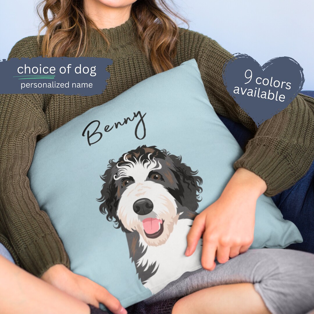 Bernedoodle Dogs Custom-Shaped Pillow