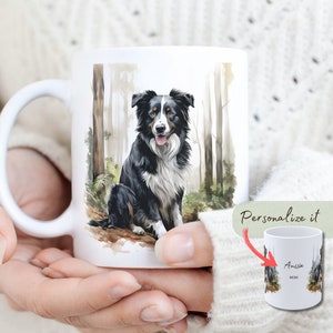Australian Shepherd Mug Personalized Dog Mom Birthday Gift for Aussie Dog Moms & Aussie Dog Dads Custom Personalized Australian Shepherd Cup