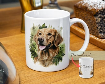 Golden Retriever personalisierte Keramikbecher für Hundemamas Geschenk für Golden Retriever Haustier-Besitzer Becher für Golden Retriever Tee Kaffee Schokolade