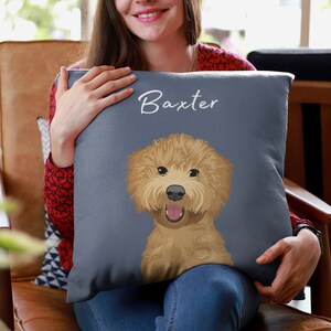 Labradoodle Decorative Pillow - Customizable Pet Pillow for Home Decor
