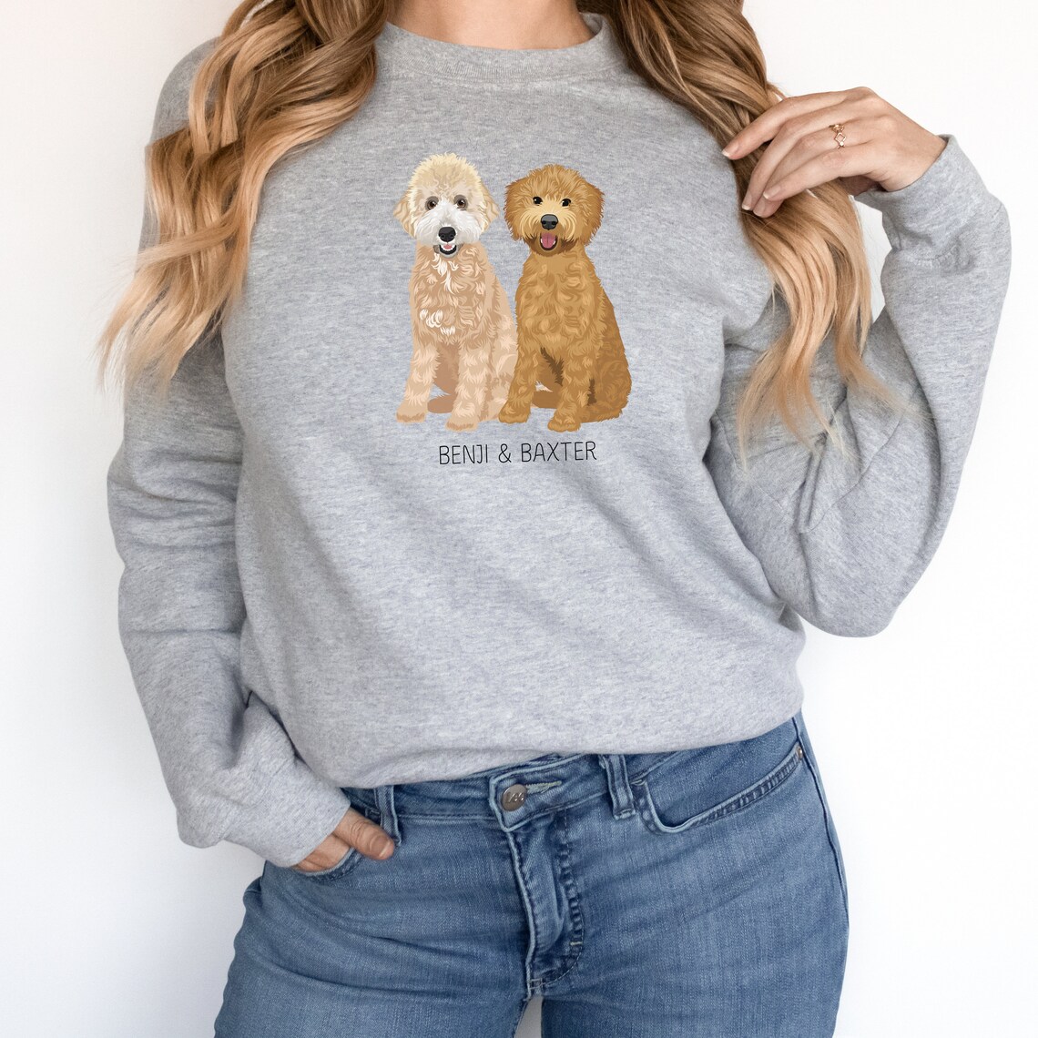 Goldendoodle Labradoodle Custom Dog Sweatshirt, My Dog Name