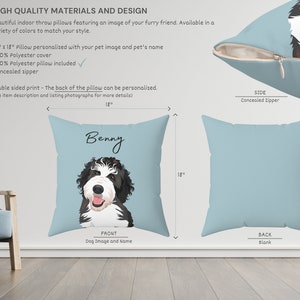 Measuring 18 inches by 18 inches, this pillow comes with a hidden zipper for a clean look and is available in multiple colors or a custom color of your choice.