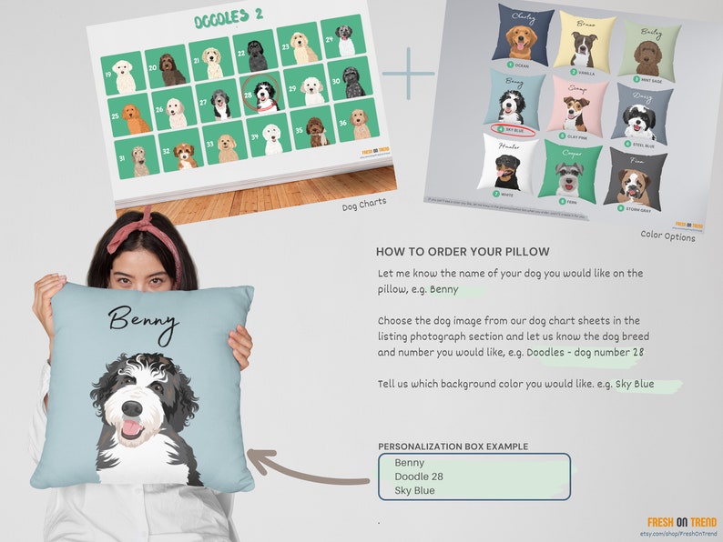 Each Custom Pet Pillow is handmade with attention to detail and made from high-quality polyester materials. The pillow is filled with 100% Spun Polyester to ensure it holds its shape.