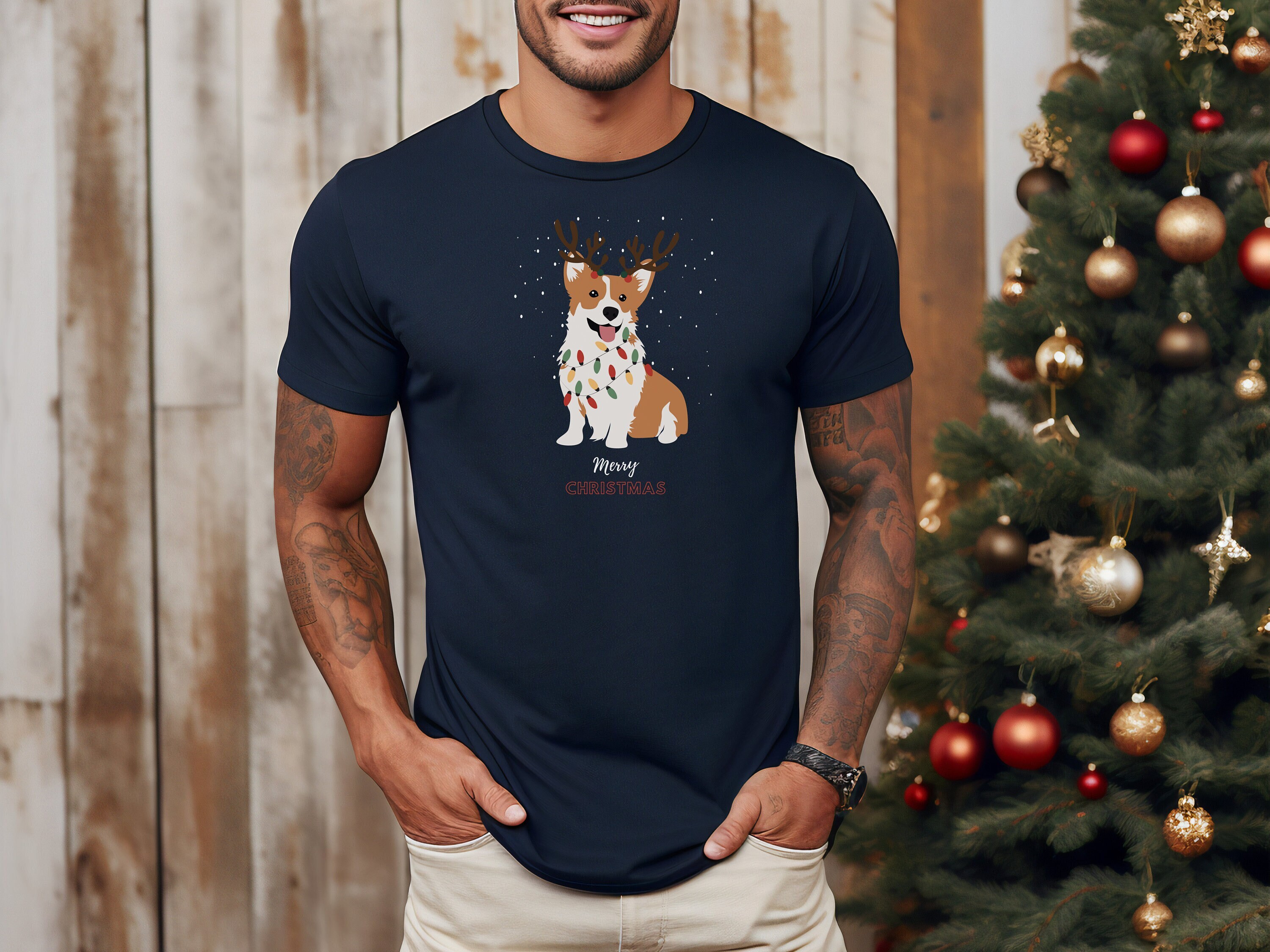 Corgi Chicago Cubs Christmas and wine spirits shirt - Trend Tee