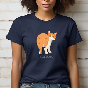 Manx Cat Shirt - Personalized with Your Cat's Name - Ideal Custom Gift for Cat Moms and Cat Dads - Custom Manx No Tail Cat T-Shirt