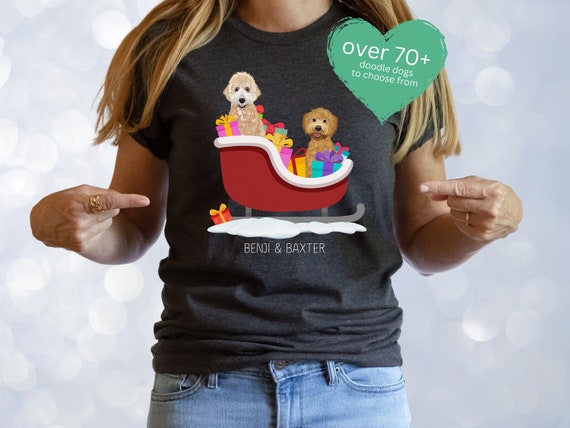 Christmas Goldendoodle Labradoodle Shirt for Dog Mom T shirt Christmas Gift for Golden Doodle Tee Pet Owner Xmas Personalized Festive Gifts Etsy