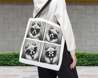 Pomeranian Tote Bag, Cute Dog Lover Canvas Tote, Reusable Shopping Bag, Gift for Pomeranian Owners, Pet Lover Accessories, Dog Beach Bag