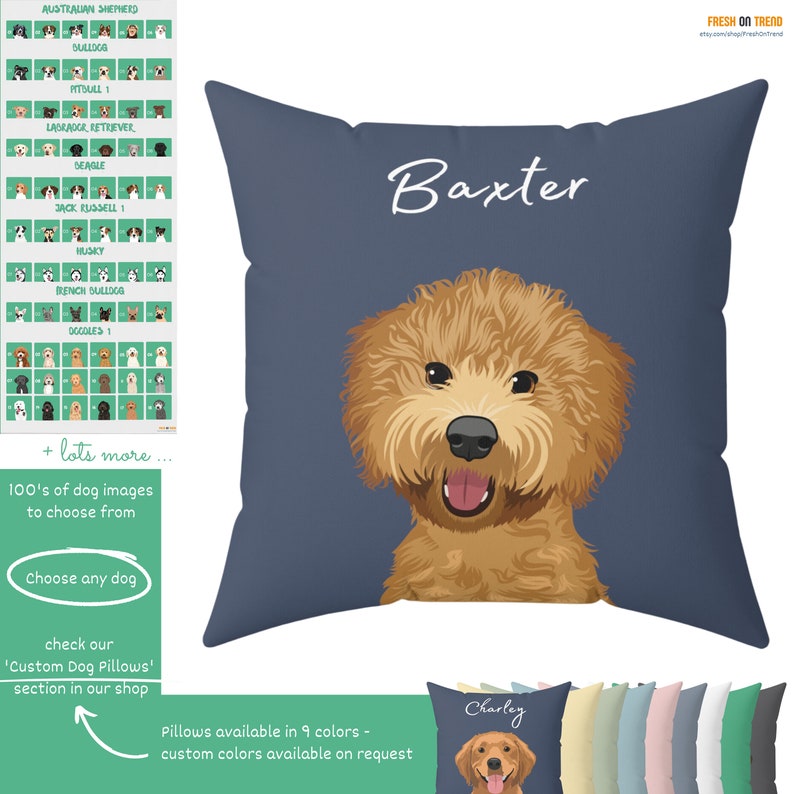 Bernedoodle Throw Pillow - Personalized Pillow for Pet Owners