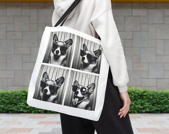Torba Corgi Tote, słodka torba na zakupy z płótna Corgi, wielokrotnego użytku torba na zakupy, prezent dla miłośników Corgi, torba z nadrukiem psa, składana torba dla miłośników zwierząt