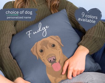 Custom Labrador Face Pillow for Labrador Owner Personalized Dog Gift for Labrador Retriever Home Decor Couch Cushion for Labrador Dog Lover