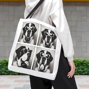 St Bernard Tote, Funny Dog Tote, Dog Lover Tote Bag, Saint Bernard Gift, Dog Mom Tote, Dog Reusable Bag, Reusable Dog Tote, Dog Shoulder Bag