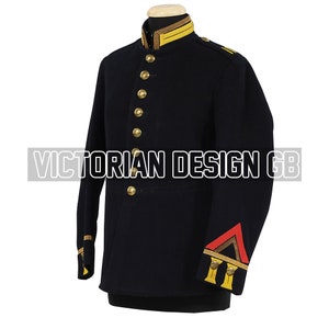 New Men Vapenrock Model Jacket, 19th Century Crew Uniform, 1886 Crew Infantry Jacket, Infantry Officer Uniform, Men Navy Blue Jacket