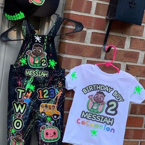 Inspired shops Coco Birthday Outfit Custom Overalls