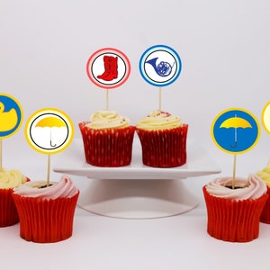 Topper per cupcake ispirati a Come ho incontrato tua madre - Toppers per cupcake HIMYM - Scelte per feste ispirate allo show televisivo - Decorazione stampabile HIMYM. Scarica ist